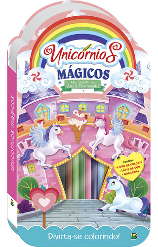 Meu superkit de arte & criatividade! Unicórnios mágicos, de Brijbasi. Editorial Brasileitura, capa mole em português, 2022