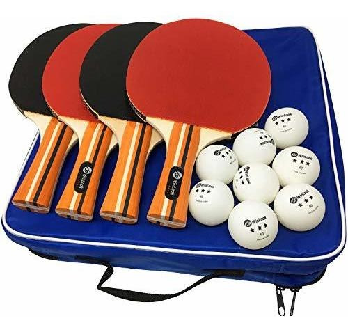 Winlook Ping Pong Paddle Pack De 4 Premium Raqueta De Tenis