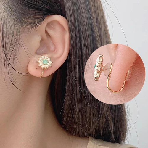 10 Piezas Clip En Pendientes Convertidores Accesorios De Oro