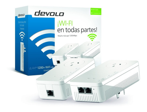 Powerline Devolo Dlan 1200+ Ac Wifi Starter Kit Plc