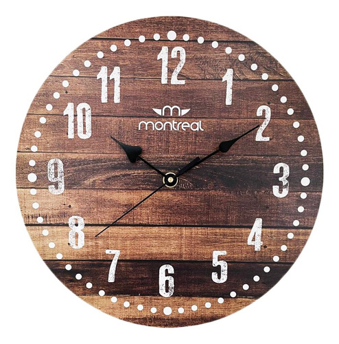 Reloj De Pared Analogo Montreal 29cm Pm03