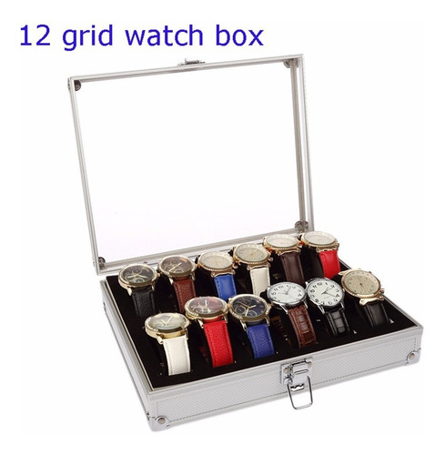 12 Slots Grid Relógio Acrílico Jóias Display Box Pr