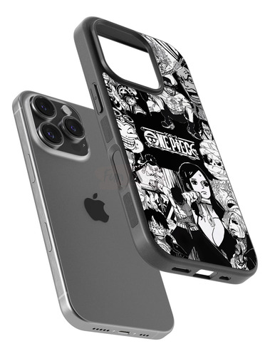 Funda One Piece Monkey D. Luffy Zoro Nami Nico Robin Shanks Negro Samsung Galaxy S25 Ultra