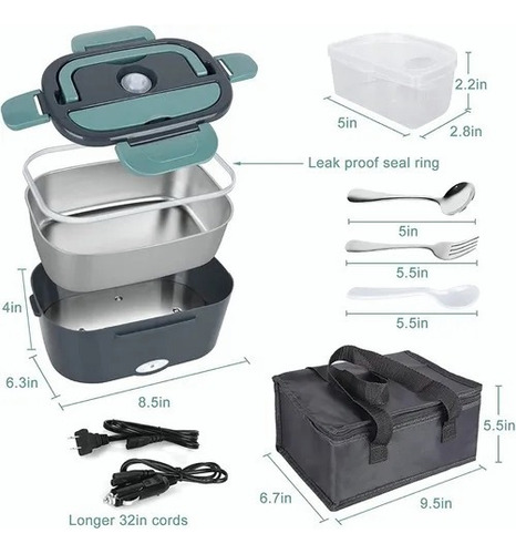 Lonchera Eléctrica Y Portátil C/calentador De Alimentos 1.5l