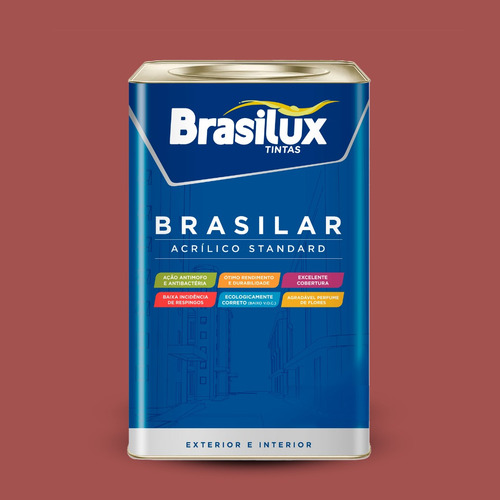 Tinta Látex Acrilica Standard Exterior 18l Brasilux Cor Terracota