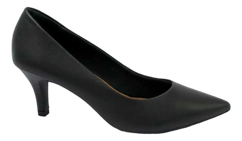 Sapato Feminino Usaflex Scarpin Couro Preto - Z7601070