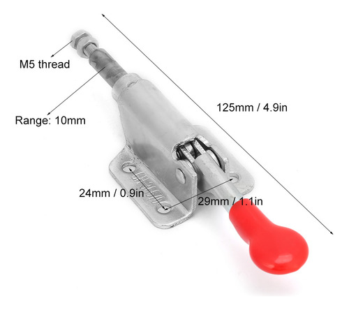 Abrazadera Manual De Hierro Galvanizado De 10 Mm De Alcance