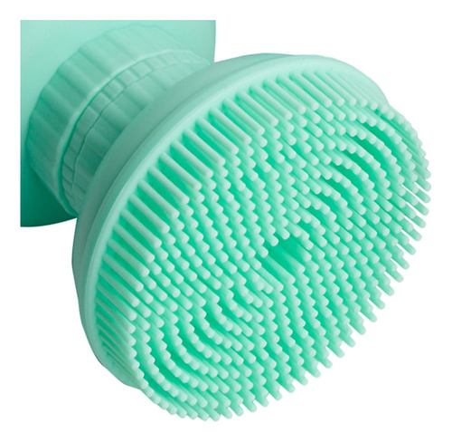 Suave Silicona Cepillo Pelo Cabezal De Cepillo Doble, Verde