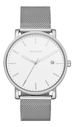 Relógio Skagen Masculino Prata Analógico Skw62811kn - Único Cor da correia Prateado Cor do bisel Prateado Cor do fundo Branco