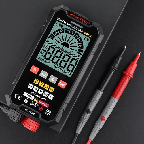 Imagen 4 de 6 de Multimetro Inteligente Ht125b Profesional Tester Capacimetro