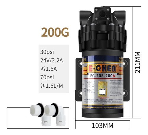 Ec-205-200a Purificador De Agua Con Bomba Bomba De Refuerzo