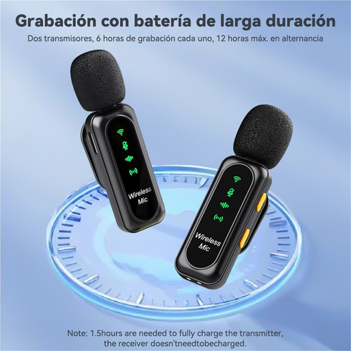 Microfono Lavalier Inalámbrico Para iPhone iPad Android K7