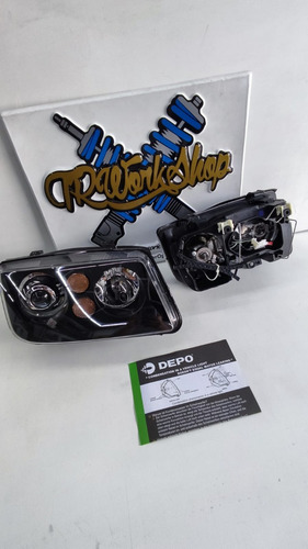 Faros Vw Jetta A4 Mk4 Tipo R Line Black Euro Style Par