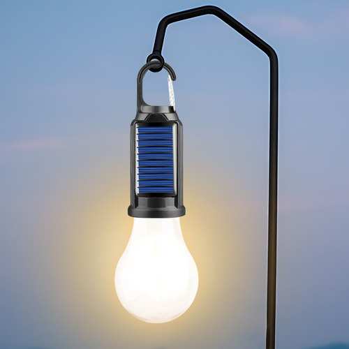 Luz Cálida Tipo Bombilla K Solar Para Exteriores, Recargable