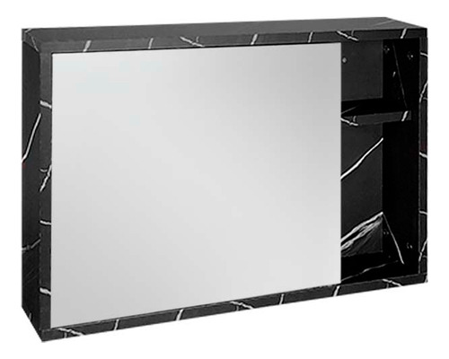 Combo Gabinete De Baño Decomobil Mueble Sobre Wc Y Botiquin Mármol Gris Blanco Un Agujero