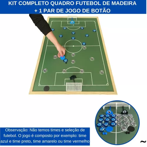 Jogo Futebol 90x60 Peteleco + Kit Jogo Botão Salão De Jogos