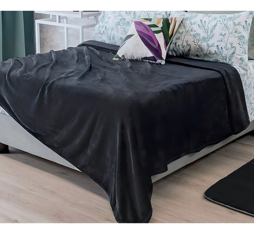 Cobertor Matrimonial Ligero Negro Calientito Ultra Suave