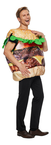 Traje De Desempenho De Hambúrguer De Carne De Halloween