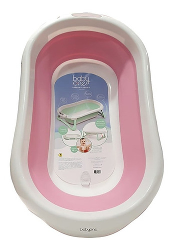 Babyone Bañera Plegable Rosa