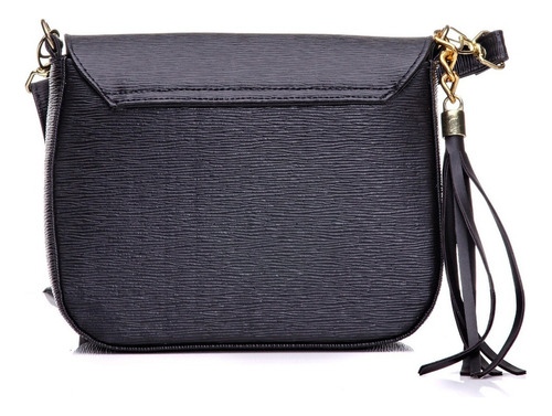 Bolso pequeño lateral y cruzado para mujer, con cierre en la parte superior, diseño de tela a rayas negras
