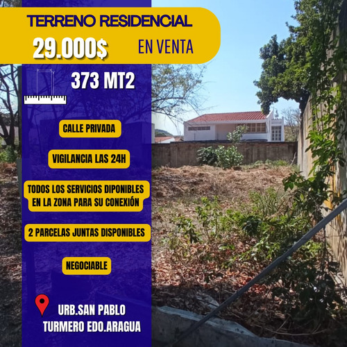 Se Vende Terreno Residencial San Pablo Turmero