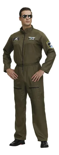 Traje De Vuelo Para Hombre Disfraz De Piloto Disfraz Militar