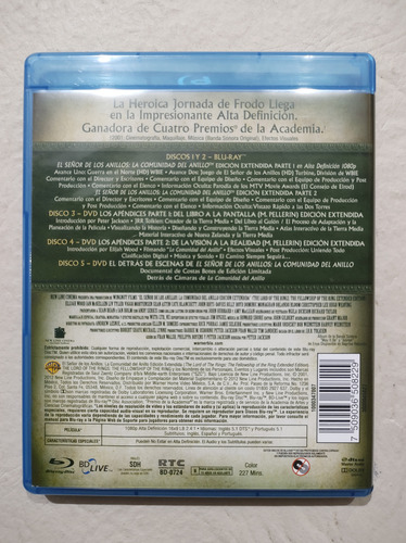 Señor De Los Anillos Trilogía Edición Extendida Blu-ray (Usado)