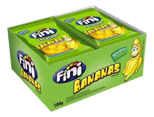 48 Pacote Fini 15g Cada Beijinho Banana Dentadura E Minhoca