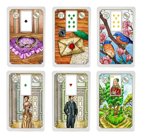 Baraja de libros gitanos Lenormand Traditional Book + 38 cartas
