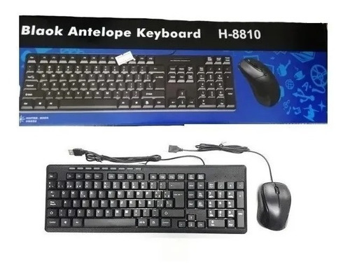 Combo Teclado Alfanumérico + Mouse Óptico Con Ñ Cable Usb