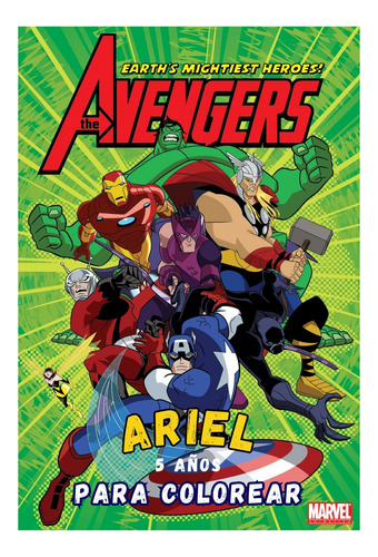 Avengers - Vengadores Libro Para Colorear Textos Editables