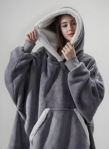 Manta De Sudadera Con Capucha De Gran Tamaño Para Mujer