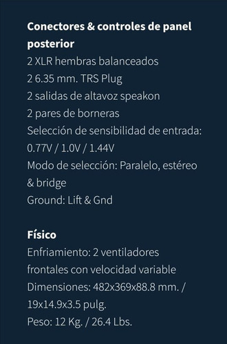 Potencia De Sonido American Pro Apx800