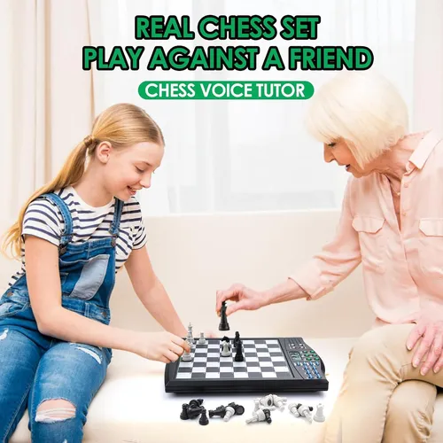Juego De Ajedrez Electrónico Leafitoys Con Tutor De Voz