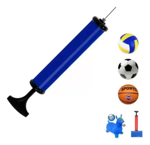 Bomba De Ar Manual Bico Encher Bola Futebol Portátil Futsal