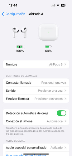 Apple AirPods 3ra Generación Con Caja De Carga Blanco (Usado)