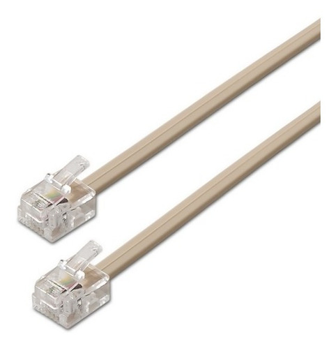 Cable Rj11 Para Linea Telefonica Con Conector De 2 Metros.