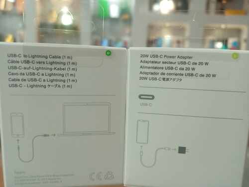 Imagen 3 de 3 de Cargador iPhone 12/pro/p-max Taco Y Cable C To Lightning