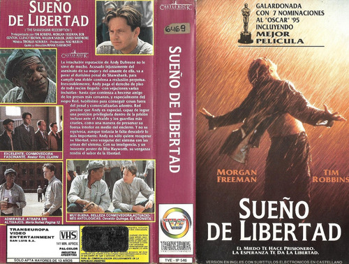 Sueño De Libertad Vhs Tim Robbins Morgan Freeman Max_wal