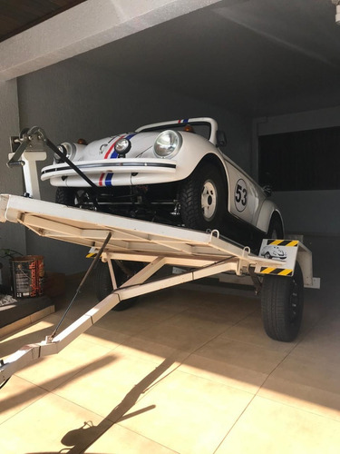 Mini Fusca Herbie Com Carretinha Basculante