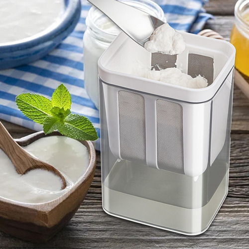 Colador De Yogur Con Malla Fina De Acero Inoxidable, 1100ml,