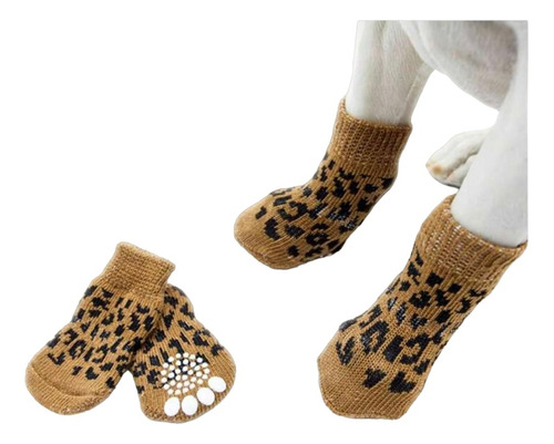  Calcetines Para Mascotas Con Estampado De Leopardo