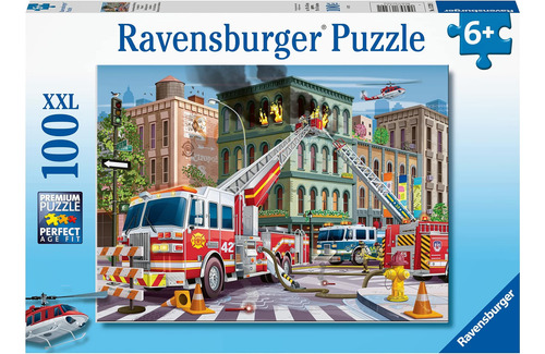 Ravensburger Fire Truck Rescue Rompecabezas Xxl De 100 Pieza