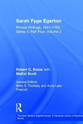 Libro Sarah Fyge Egerton - Robert C. Evans