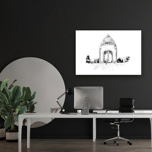 Cuadro Lienzo Canvas Monumento Revolucion Dibujo Sala 50*60c