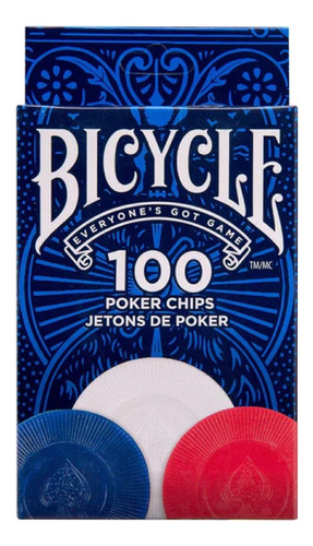 Fichas Poker Bicycle Poker Chips Originales Y Nuevas 100pzas