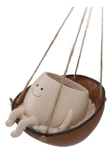 Maceta Smile Face Con Forma De Columpio Multiusos, Bonita E