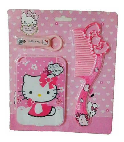 Kit Hello Kitty Beauty Peine Corta Uñas Espejo Accesorios