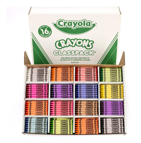 Crayola Pack De 800 Ceras Métricas 16 Colores Variados Ide