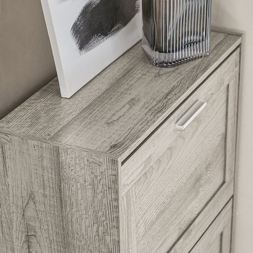Zapatero Moderno De Madera Minimalista Con 2 Puertas Marrón Claro